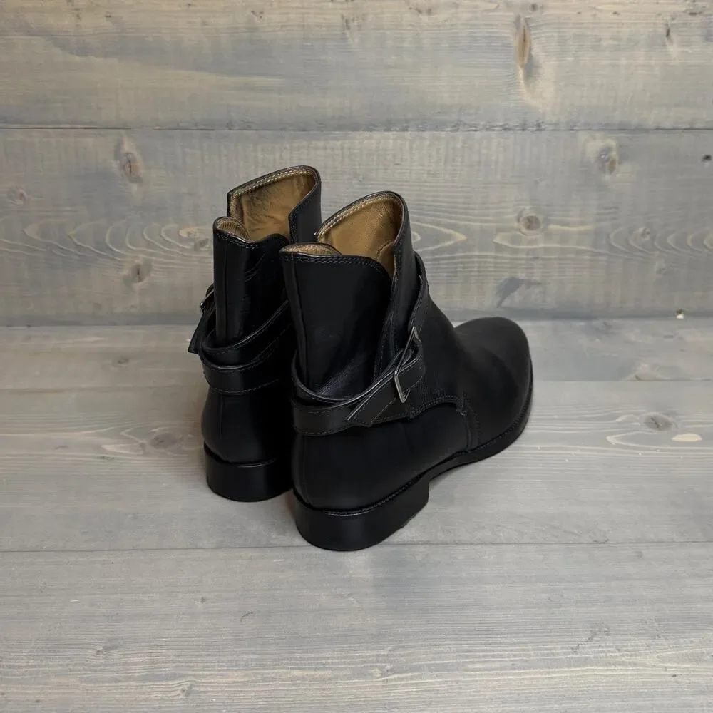 Acne Studios Black Leather Jodhpur Ankle Boots EU 39, US Women's 9 - Picture 5 of 8